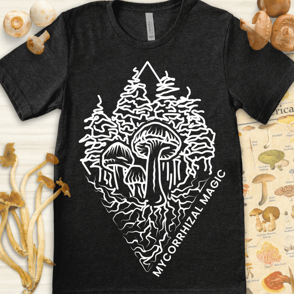 Mycorrhizal Magic Tee Dark Grey