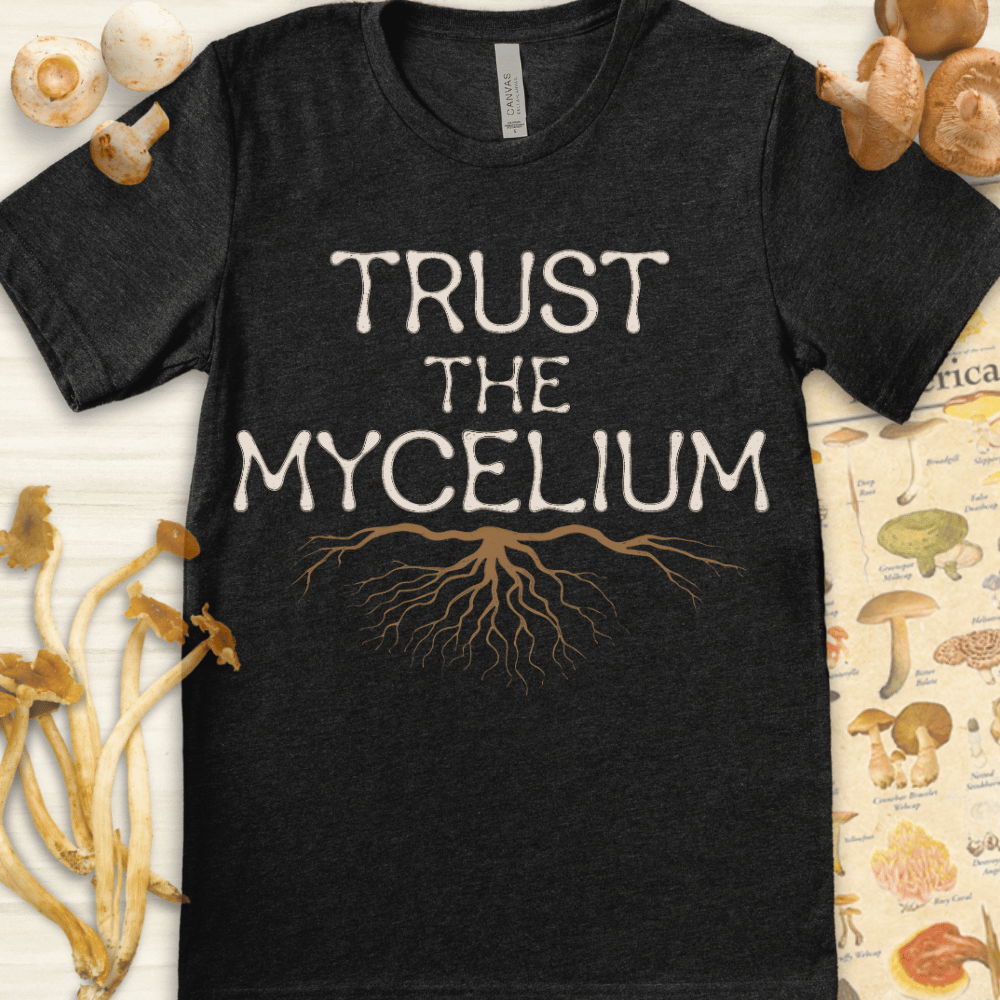 Trust The Mycelium Tee Dark Grey