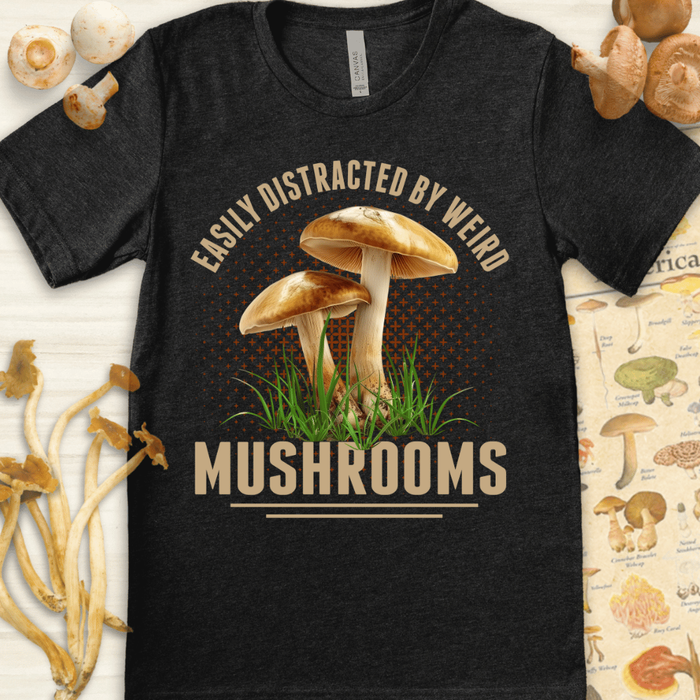 Weird Mushrooms Tee Dark Grey
