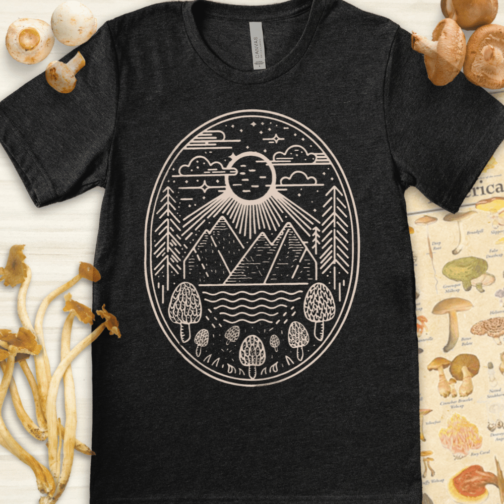 Moonlit Peaks Tee Dark Grey
