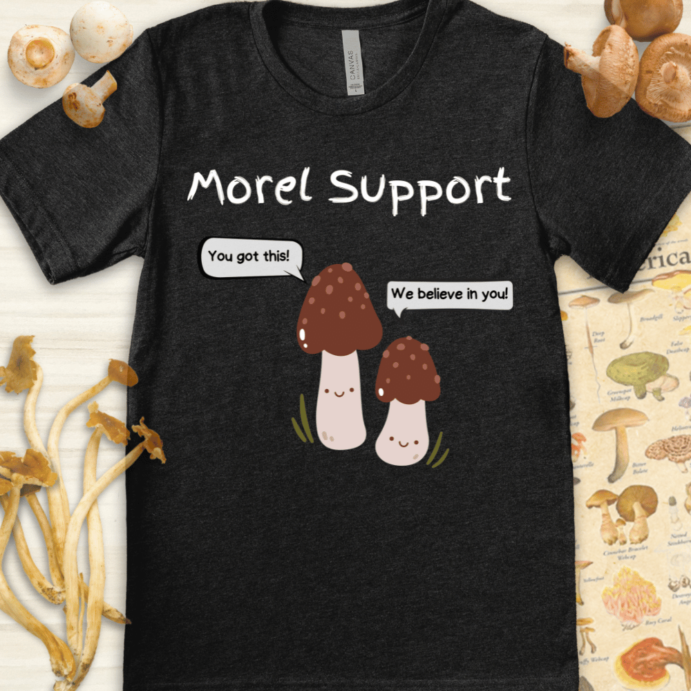 Morel Support Cute Tee Dark Grey