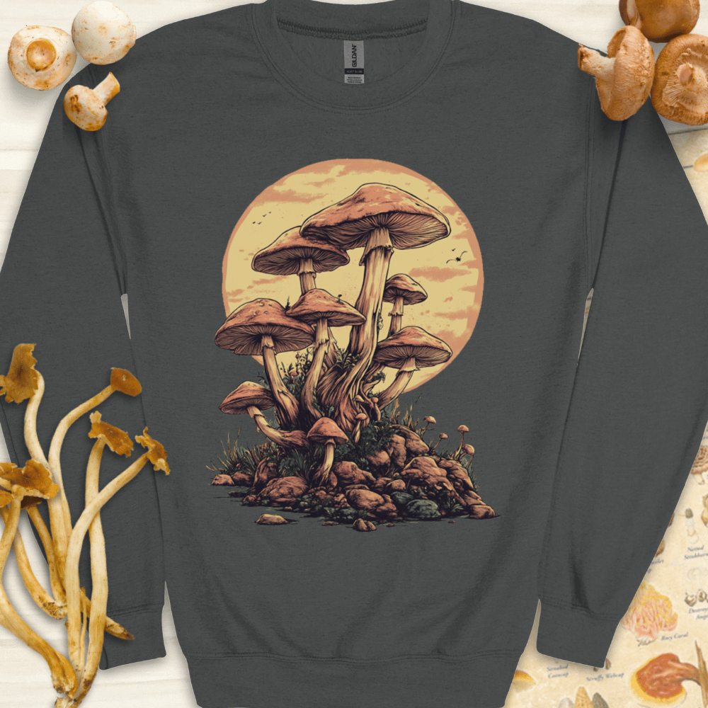 Mushroom Cluster Sweatshirt Dark Grey