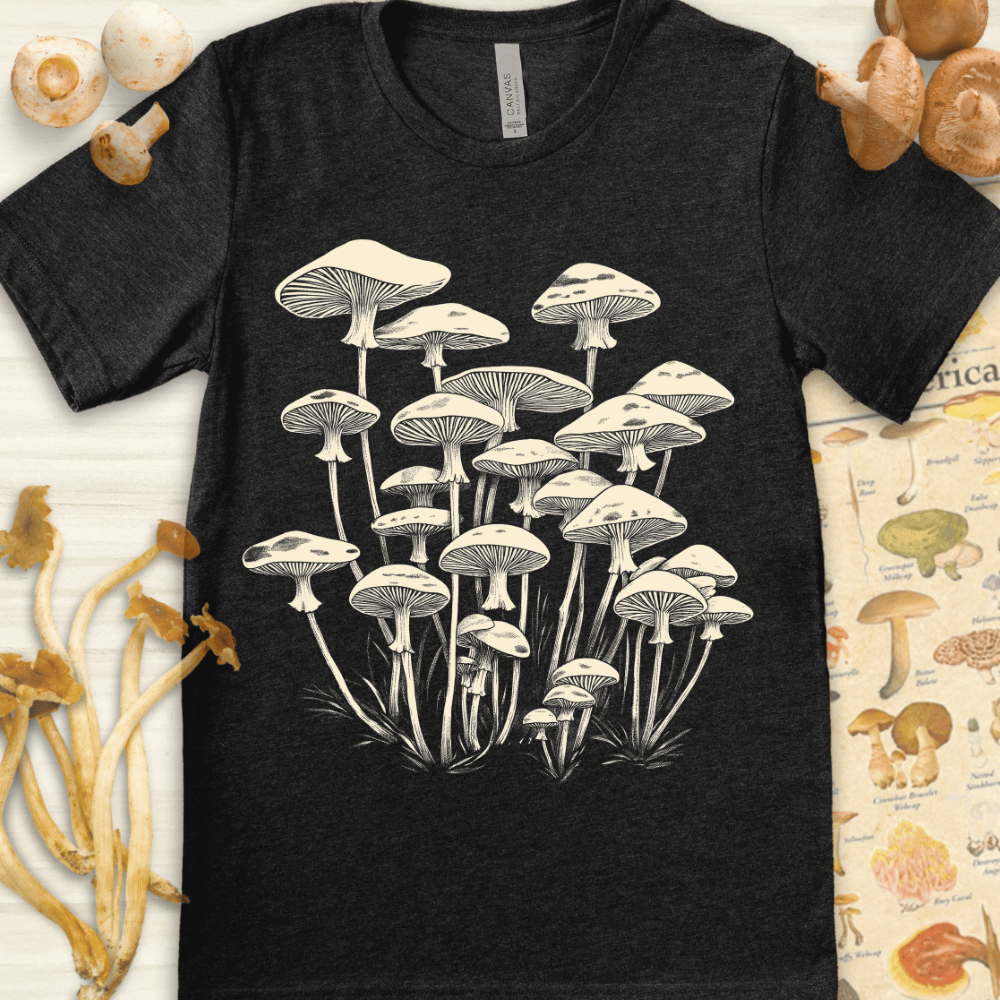 MushroomsSumi-e Tee Dark Grey