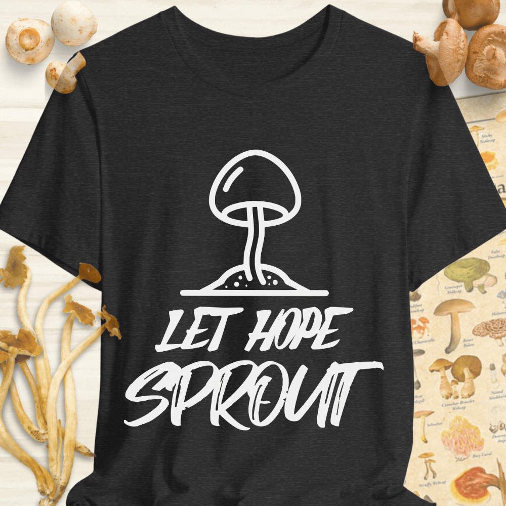 Let Hope Sprout Tee Dark Grey