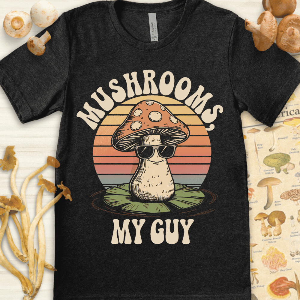 Mushrooms My Guy Tee Dark Grey
