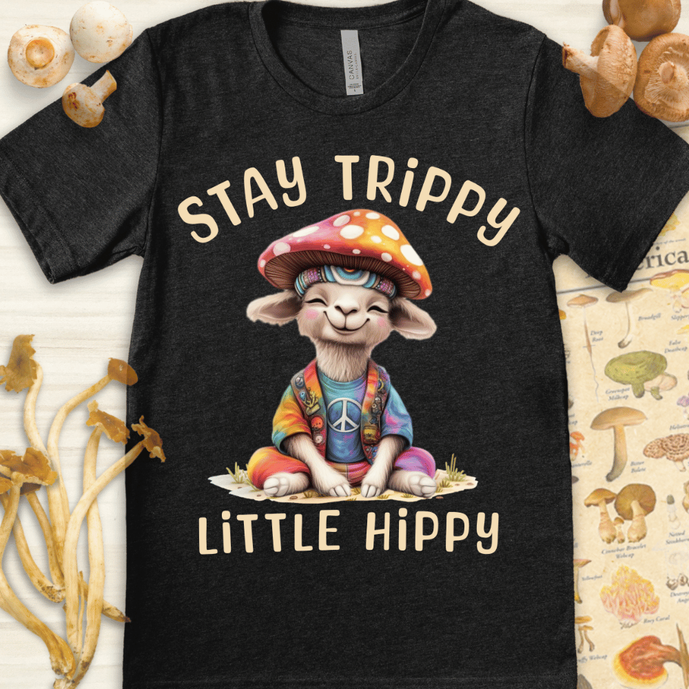 Stay Trippy Little Tee Dark Grey