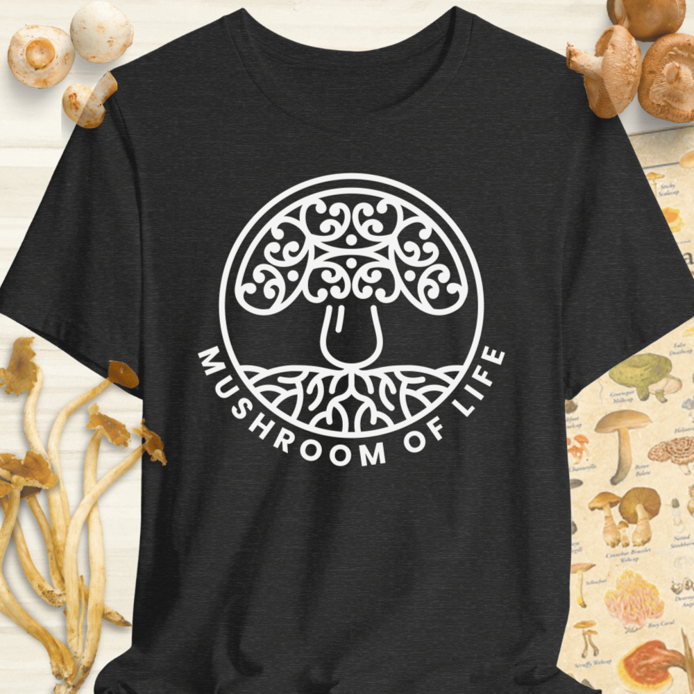 Mushroom of Life Tee Dark Grey