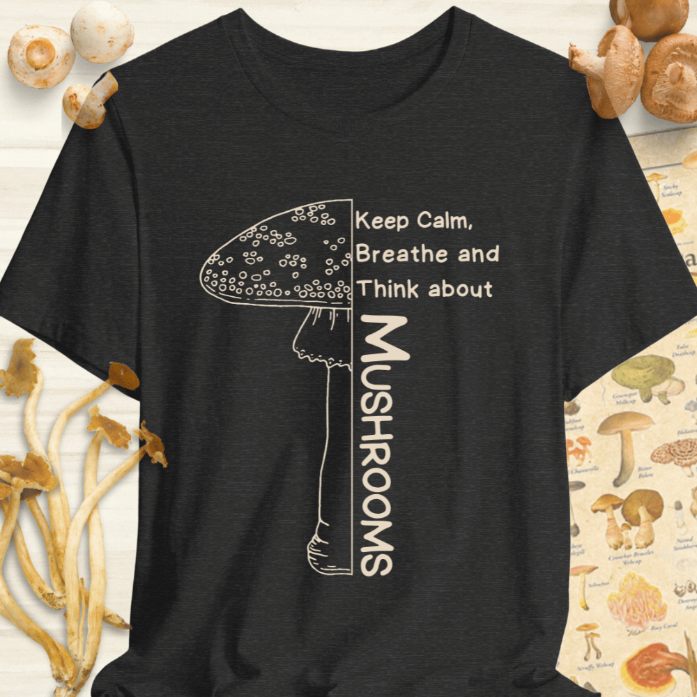 Keep Calm Breathe Tee Dark Grey