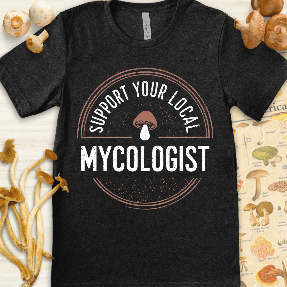 Support Mycologist Tee Dark Grey