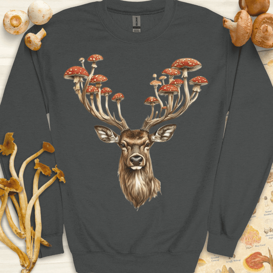 Majestic Stagshroom Sweatshirt Dark Grey