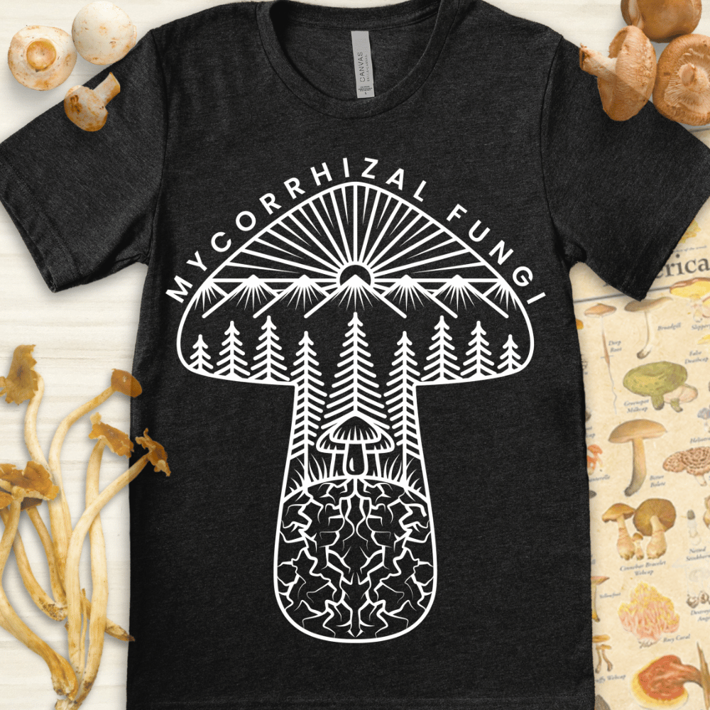 Mycorrhizal Fungi Tee Dark Grey