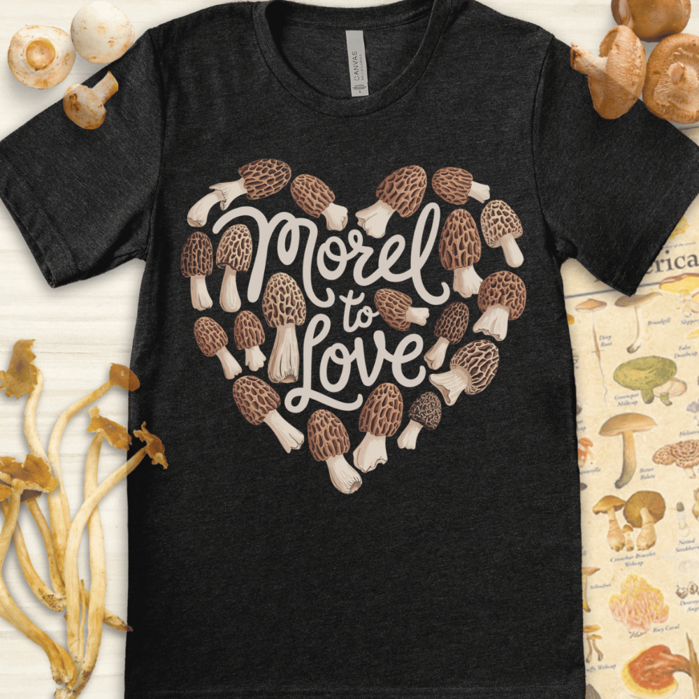 Morel To Love Heart Tee Dark Grey