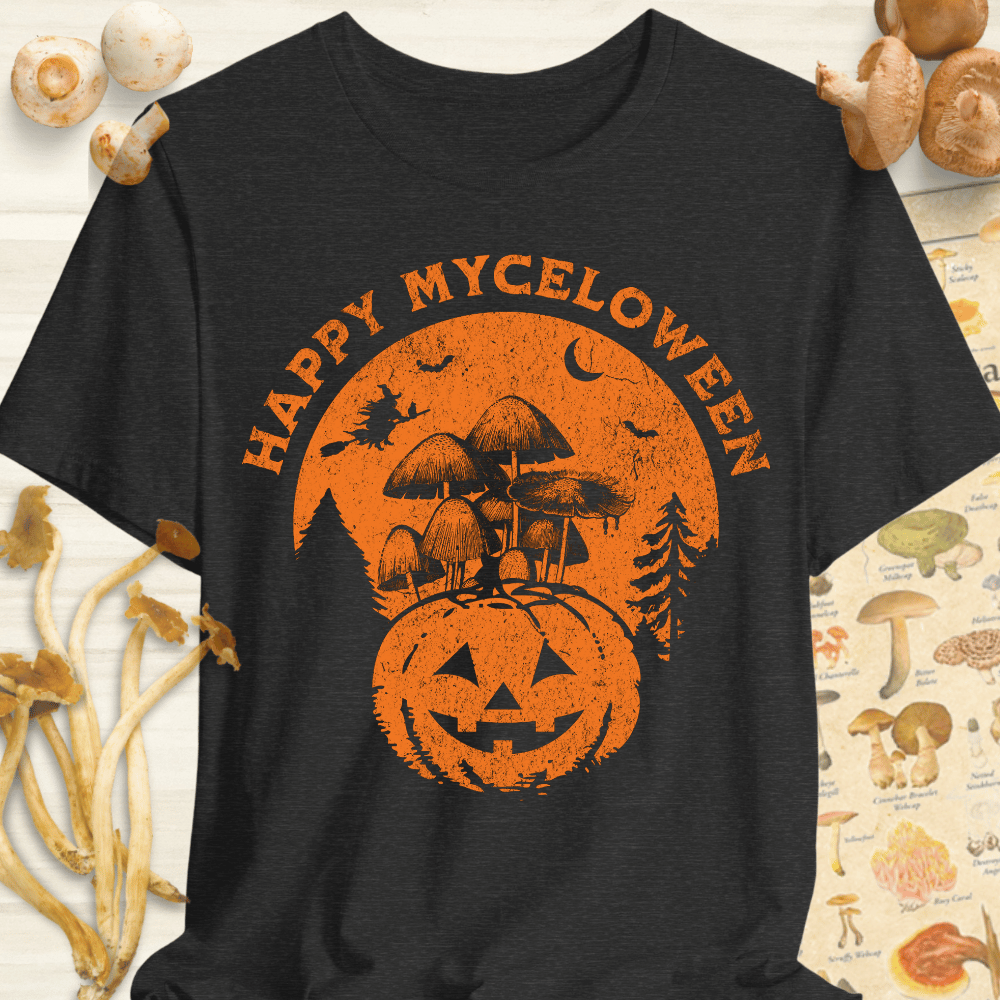 Happy Myceloween Tee Dark Grey