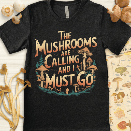 Shrooms Calling Tee Dark Grey