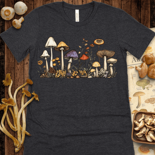 Line Art Fungi Fauna Tee