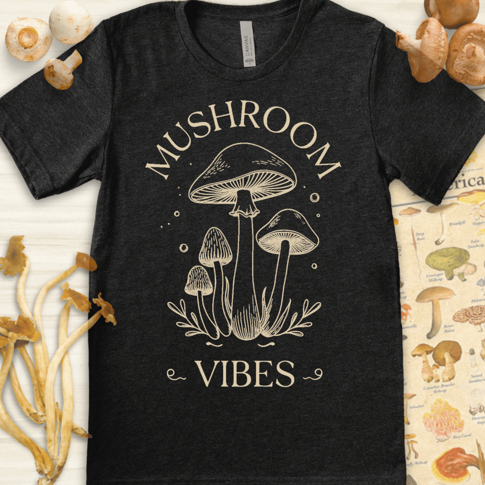 Mushroom Vibes Tee Dark Grey