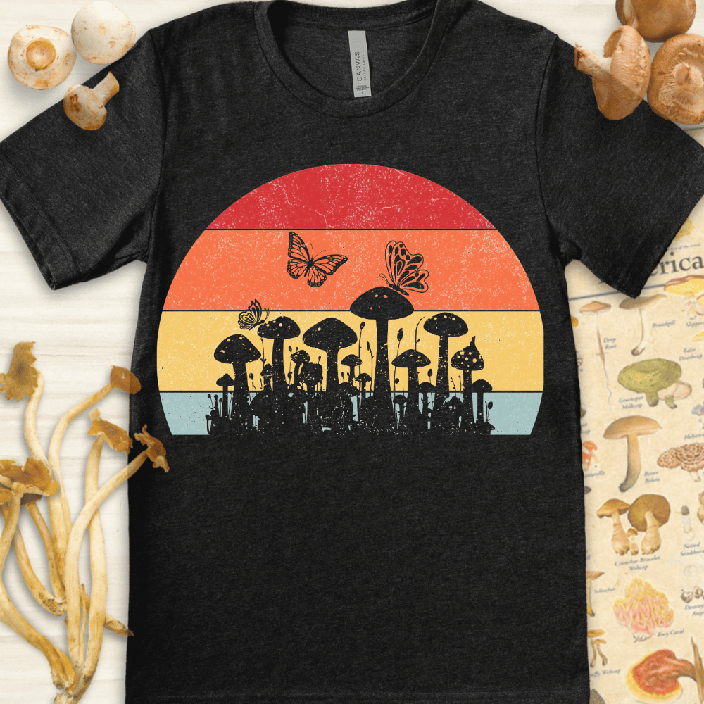 Sunset Butter Flies Tee Dark Grey