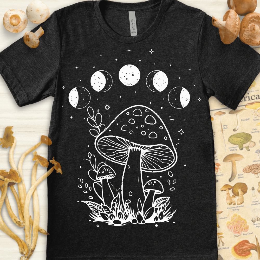 Mushroom Moon Tee Dark Grey