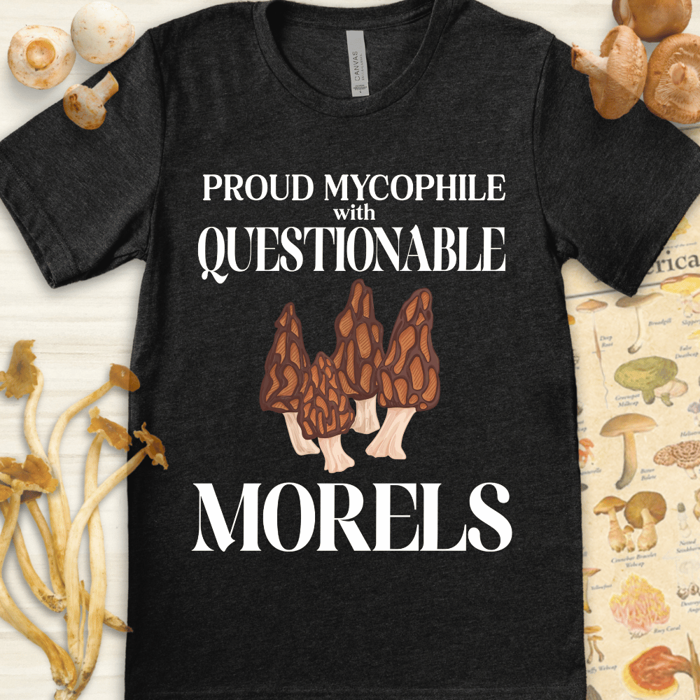 Mycophile Morels Tee Dark Grey