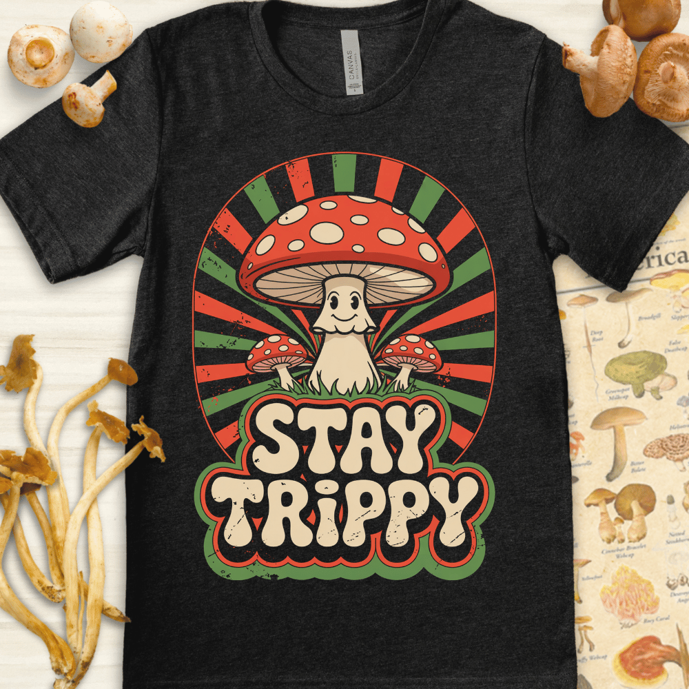 Stay Trippy Tee Dark Grey