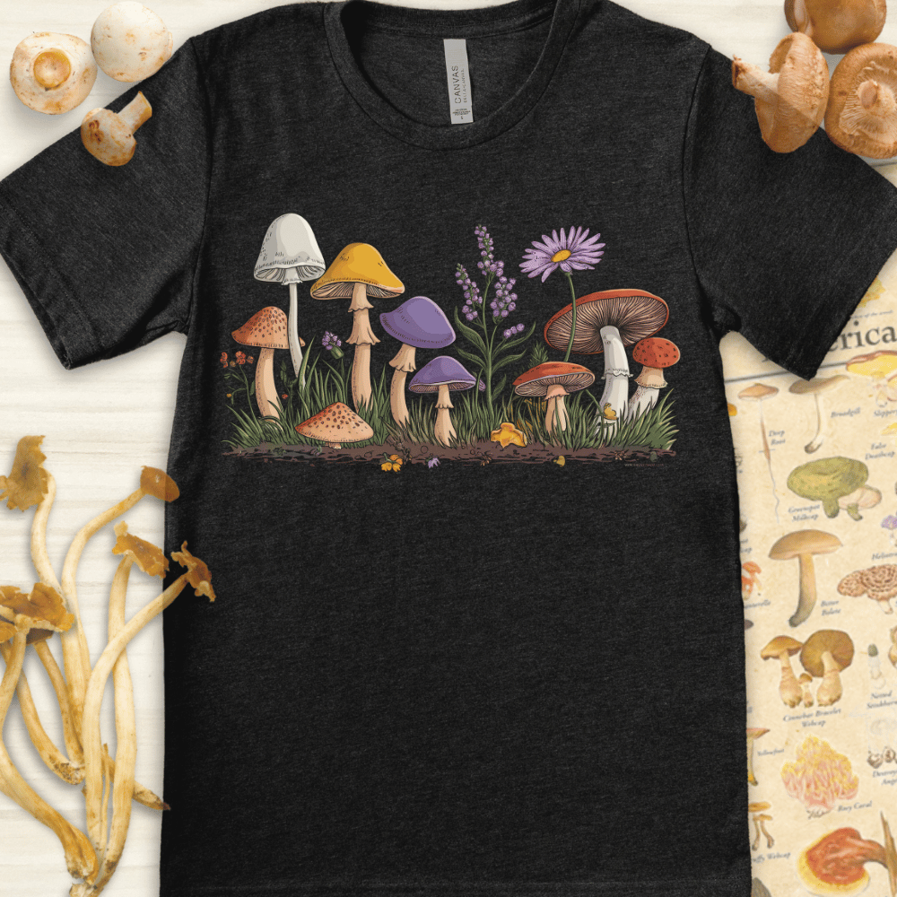 Fungi Meadow Tee Dark Grey