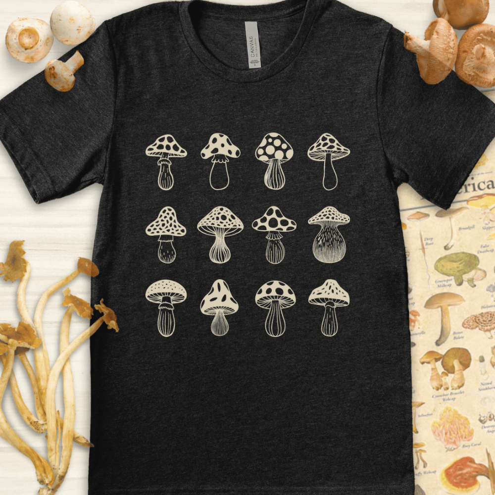 Spotted Shrooms Tee Dark Grey