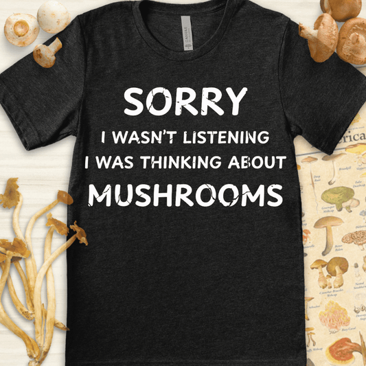 About Mushrooms Tee Dark Grey
