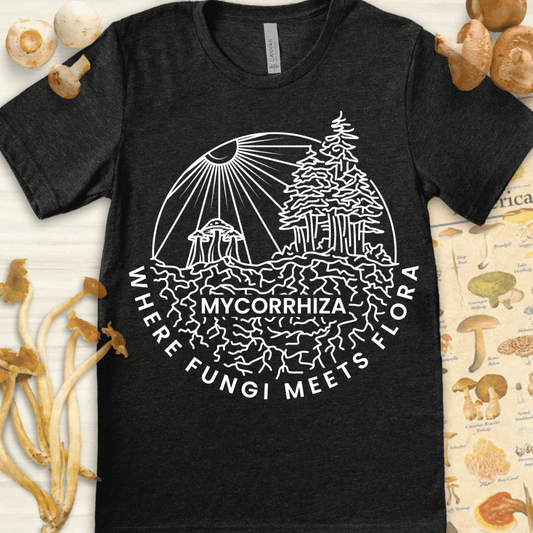 Mycorrhiza Fungi Tee Dark Grey