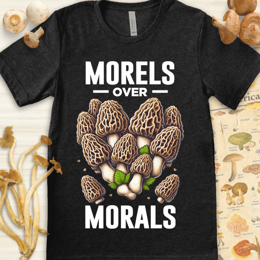 Morels over Morals Tee Dark Grey