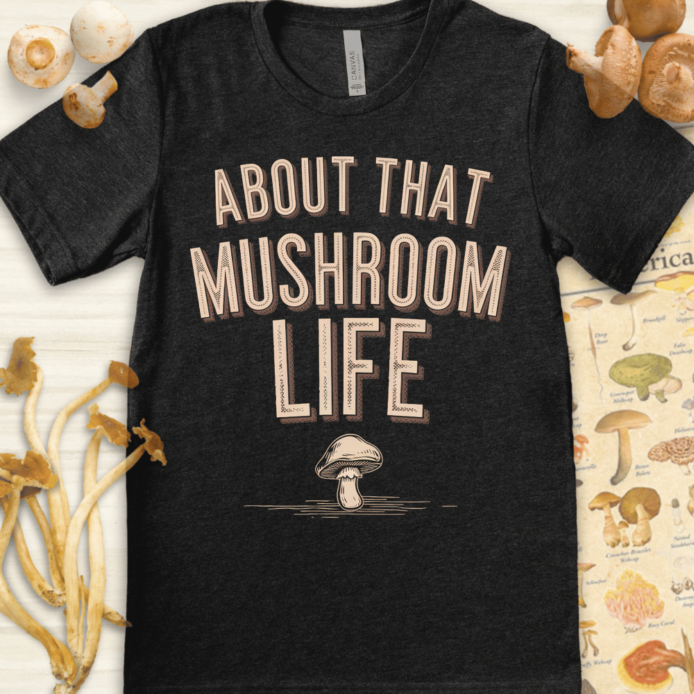 Mushroom Life Tee Dark Grey