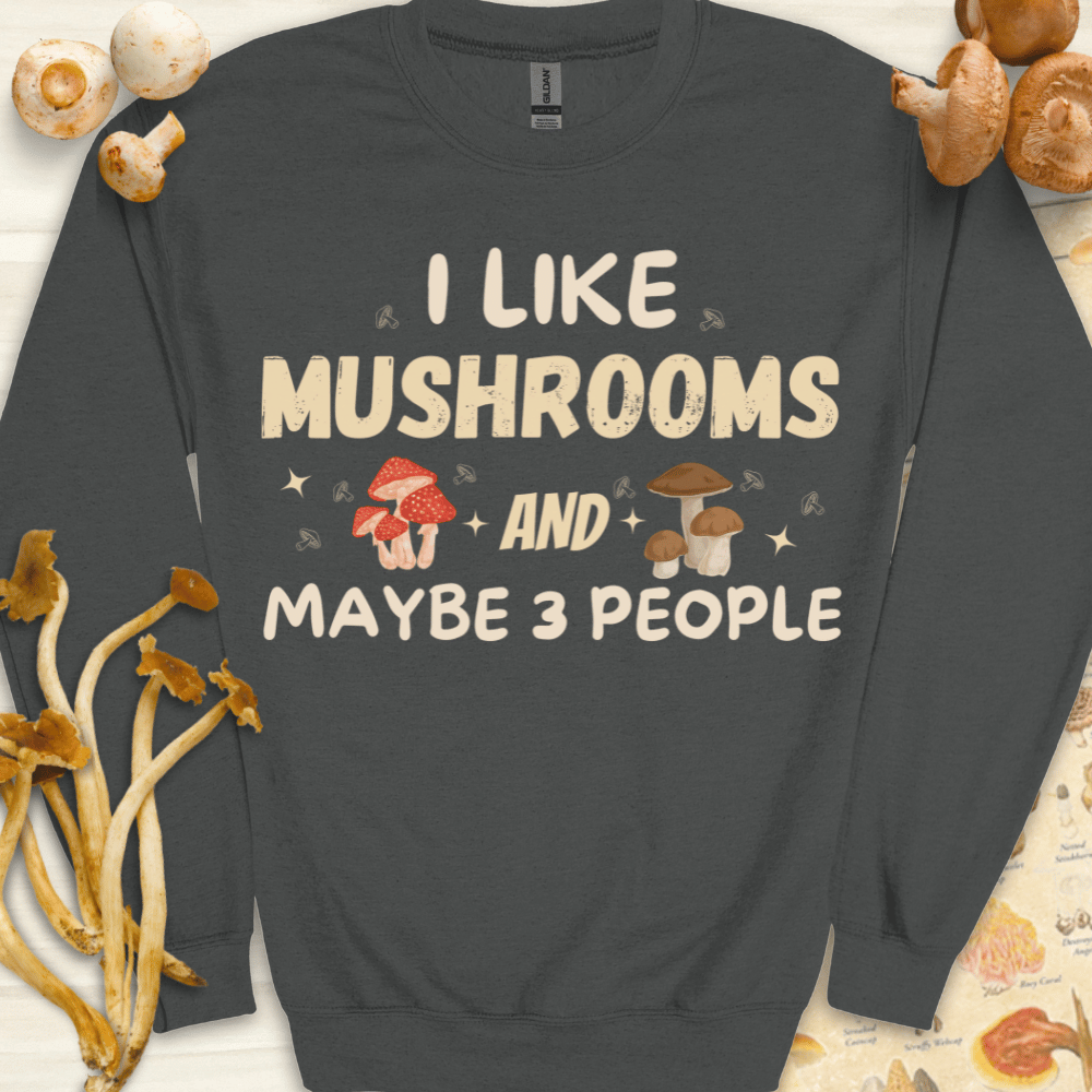 Mushroom & 3 Sweatshirt Dark Grey