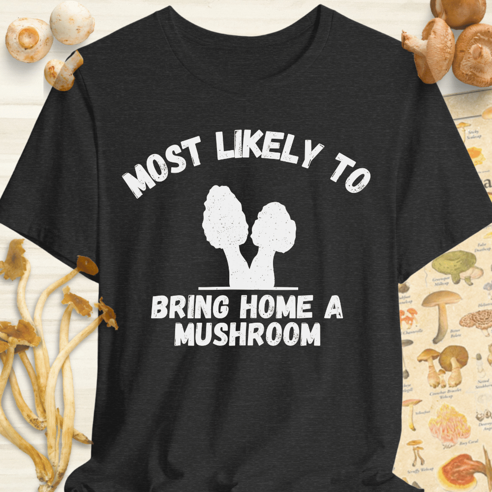 Bring A Mushroom Tee Dark Grey