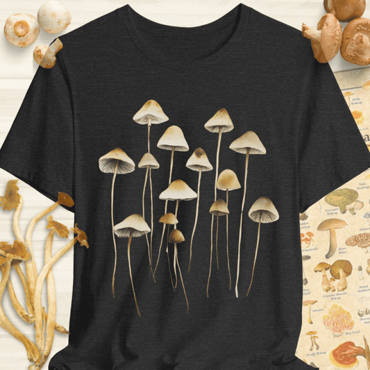 Long Stem Fungi Tee Dark Grey