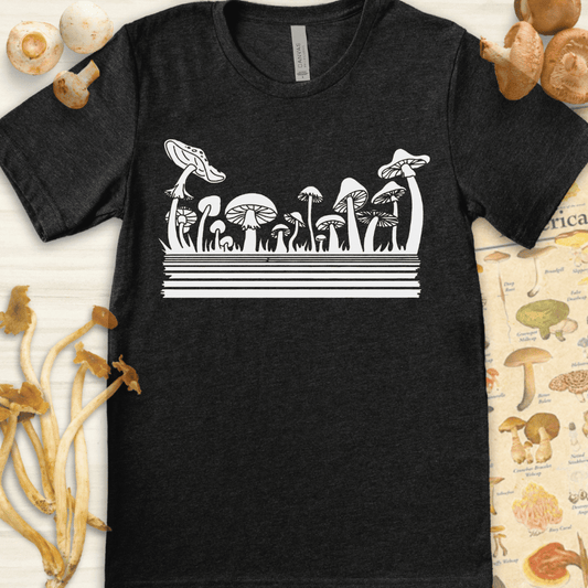 Mushroom Lines Tee Dark Grey