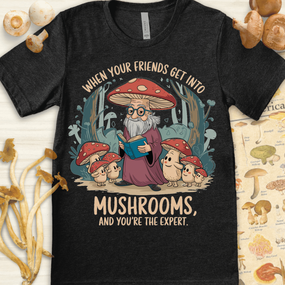 Mushroom Expert Tee Dark Grey