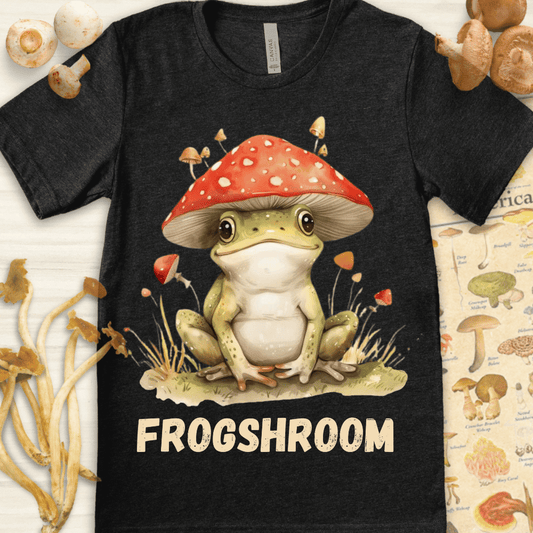 FrogShroom Hat Tee Dark Grey