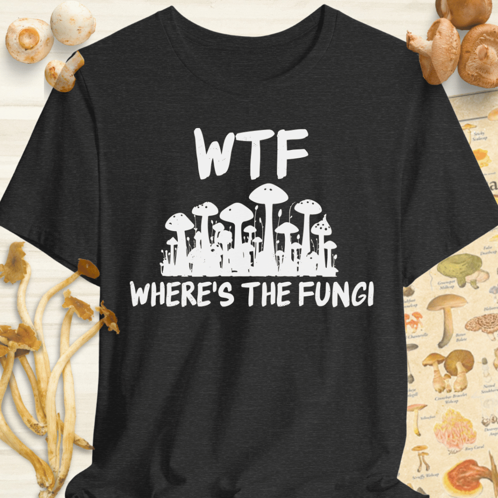 Where's The Fungi Tee Dark Grey