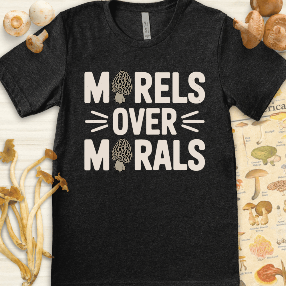 Morels Over Morals Tee Dark Grey