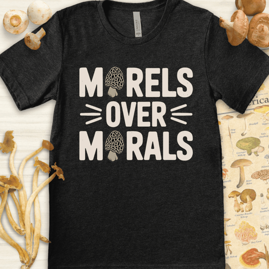 Morels Over Morals Tee Dark Grey