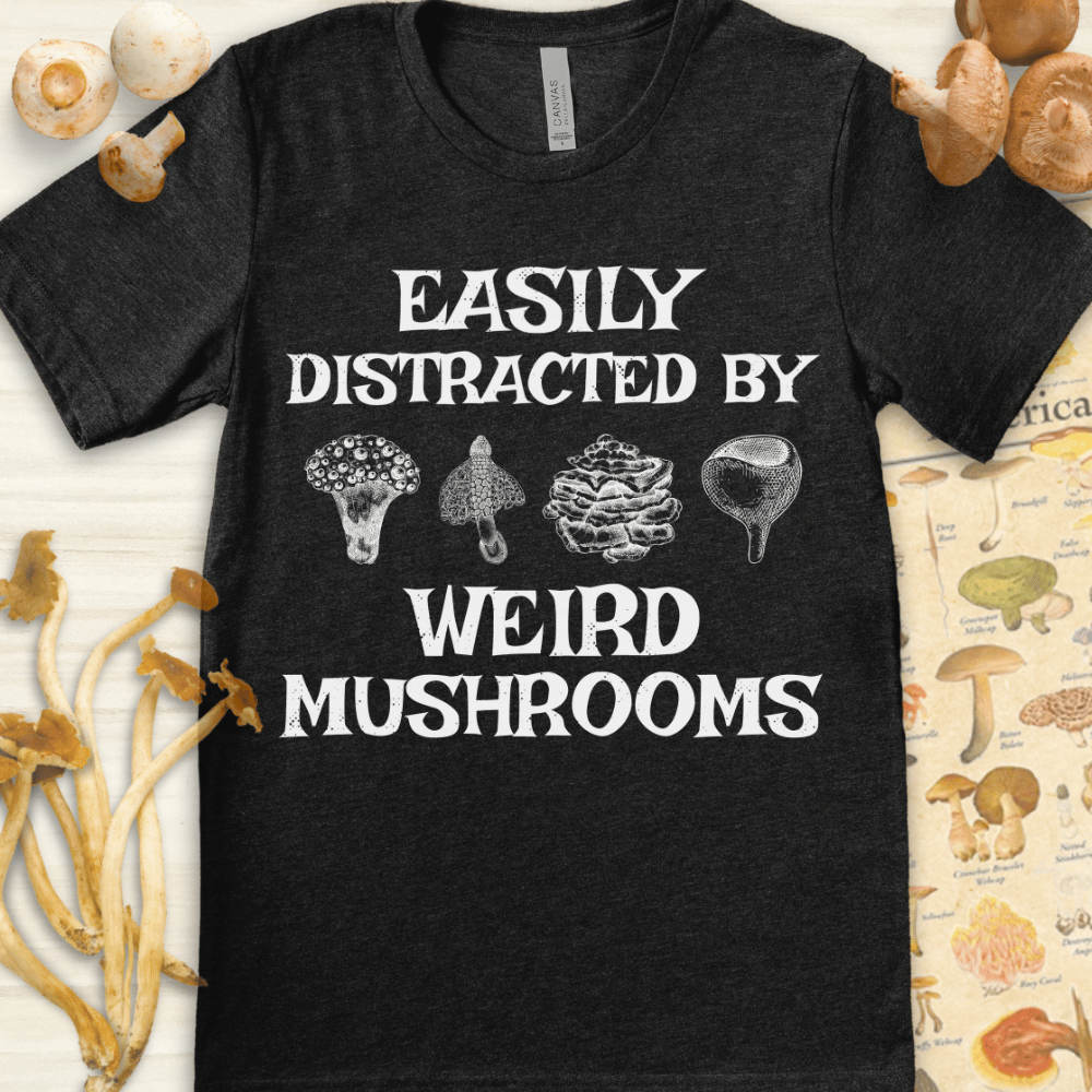 Weird Mushrooms Tee Dark Grey