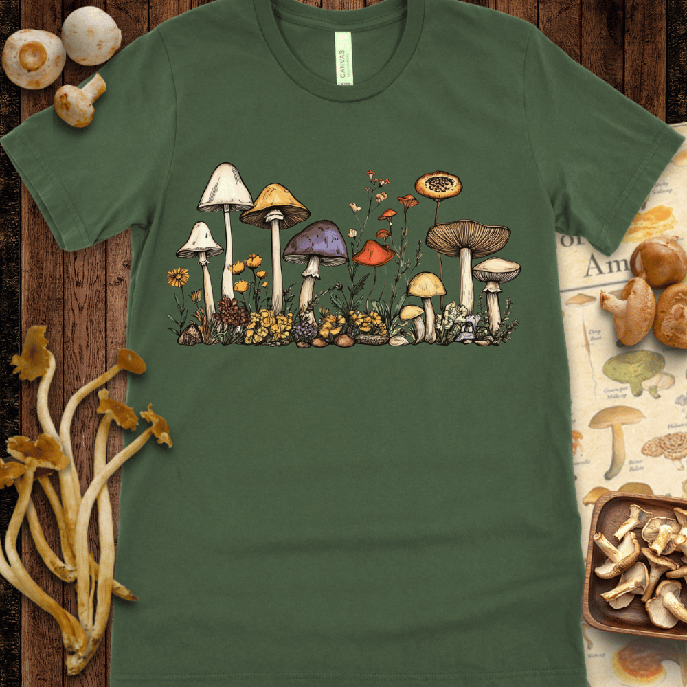 Line Art Fungi Fauna Tee