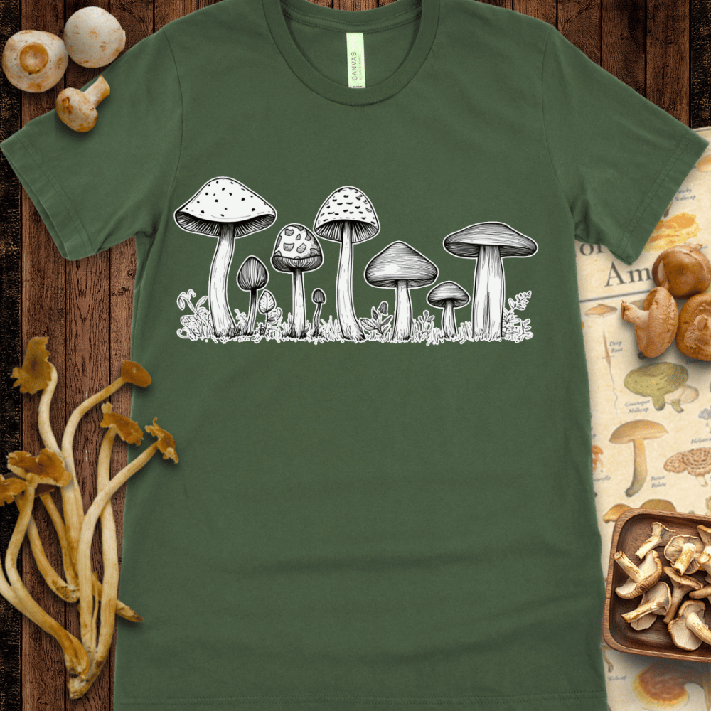 White Fungi Art Tee