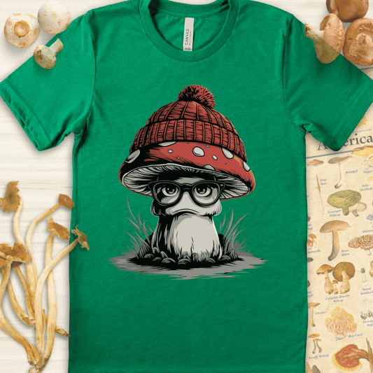 Hipster Shroom Tee Lite Green