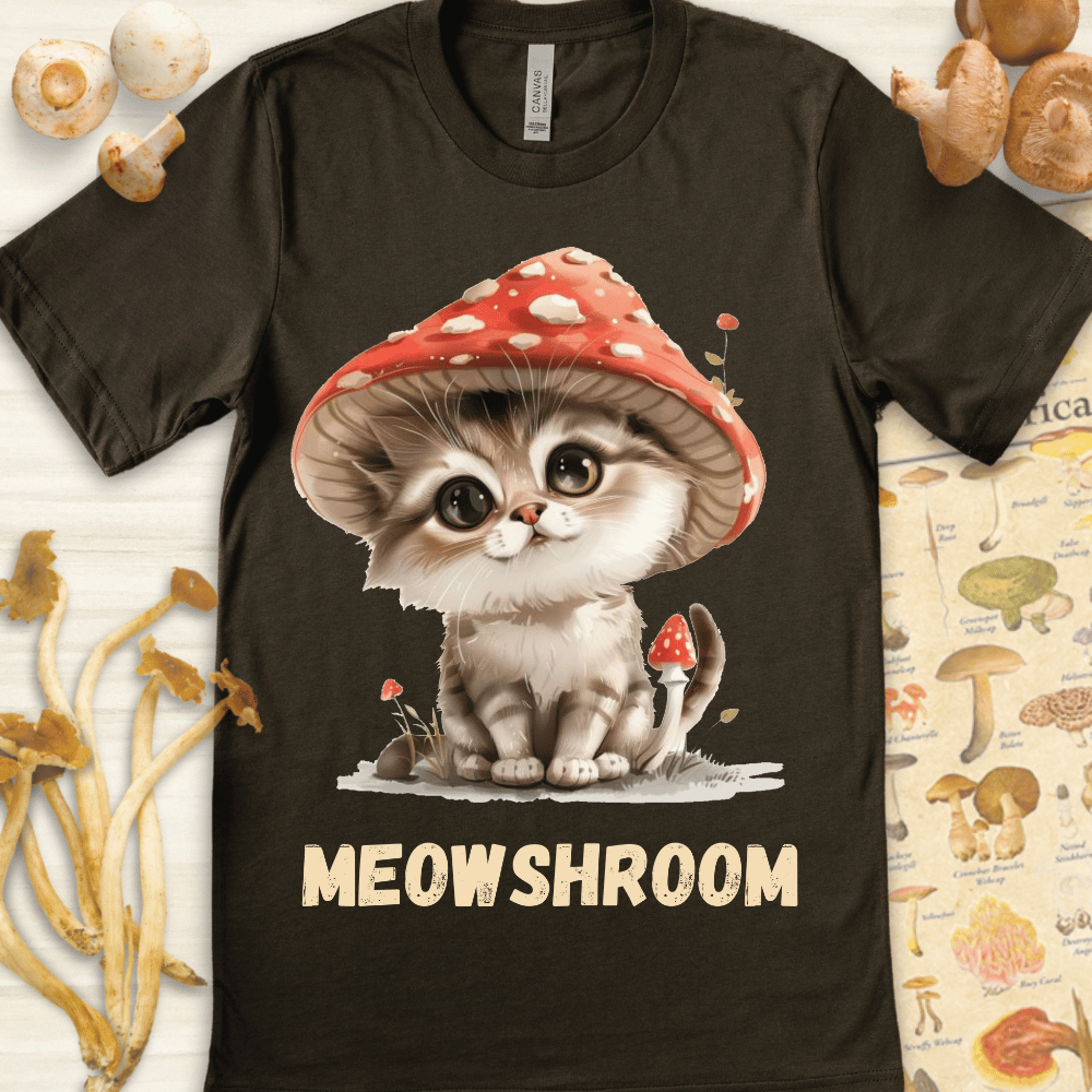 Meowshroom Tee Dark Green