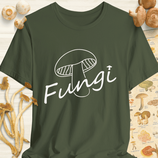 Fungi Script Tee Dark Green