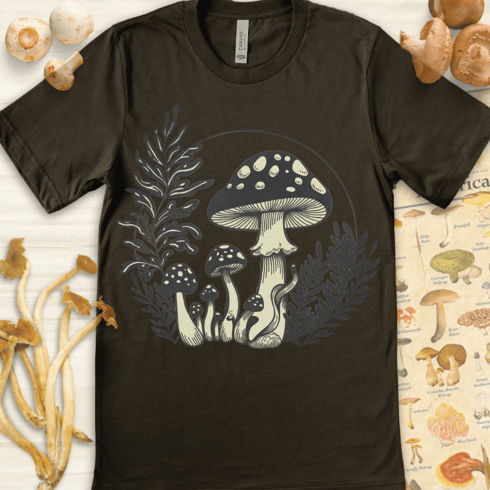 Moonlit Mycelium Tee Dark Green