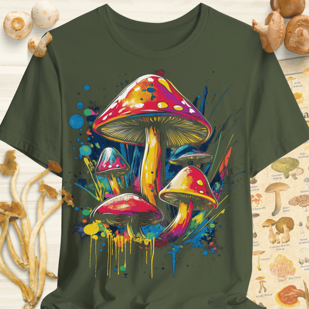 Fungal Street Art Tee Dark Green