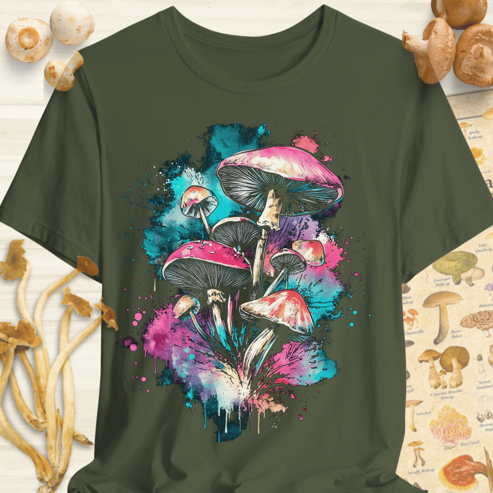 Fungal Water Splash Tee Dark Green