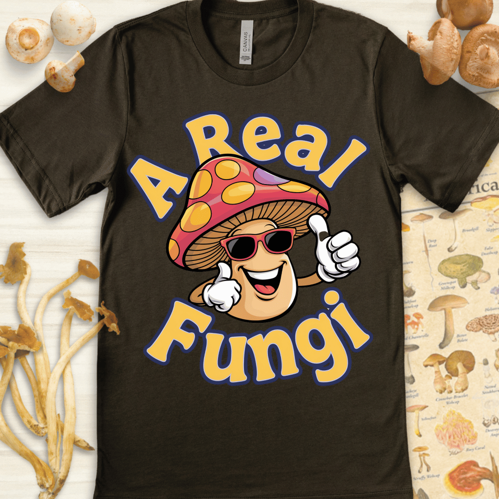A Real Fungi Cute Tee Dark Green