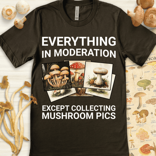 Mushroom Pics Tee Dark Green
